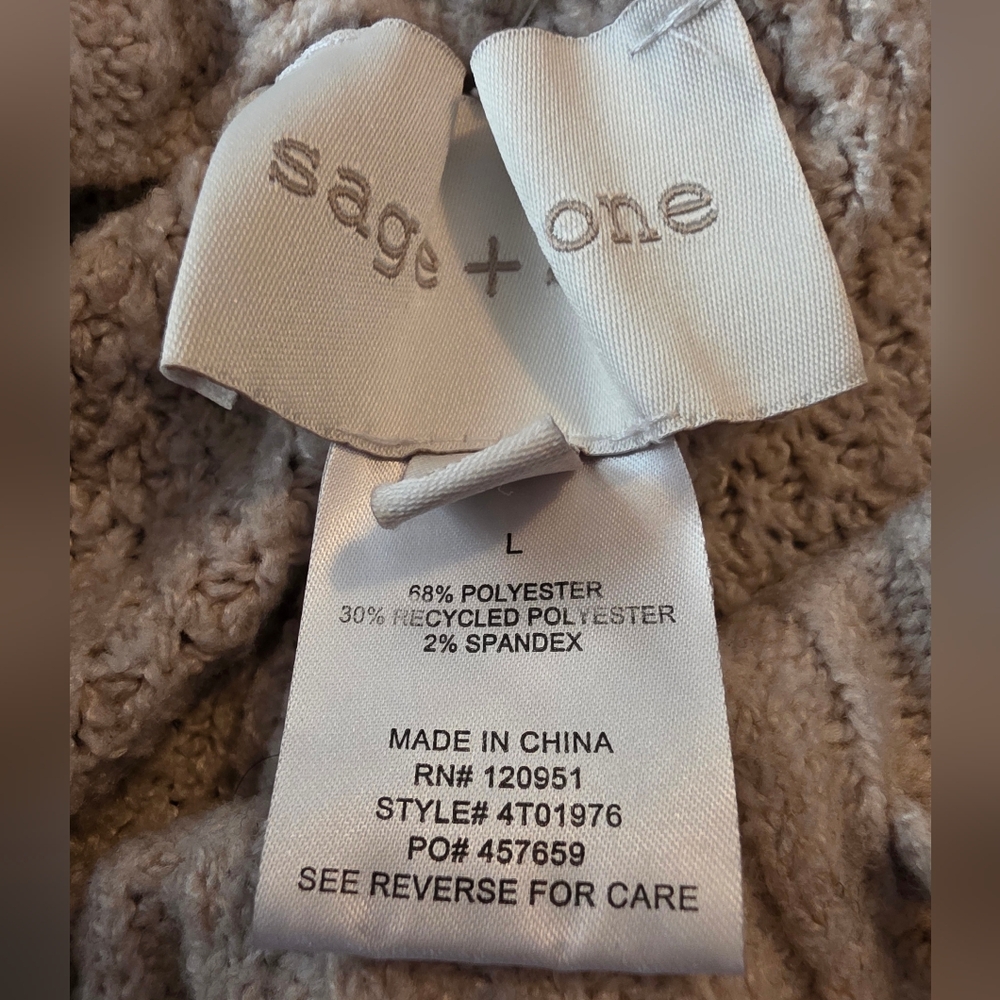 Sage + Stone Waffle Knit Hoodie Sweater and Matching Cargo Pants Set L - Picture 6 of 6